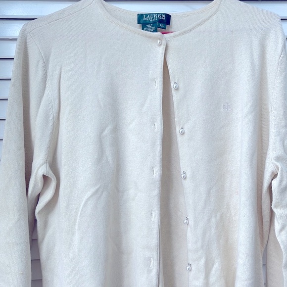 🎉2xHP🎉Lauren Silk and Cashmere Cardigan Sweater - Picture 3 of 7